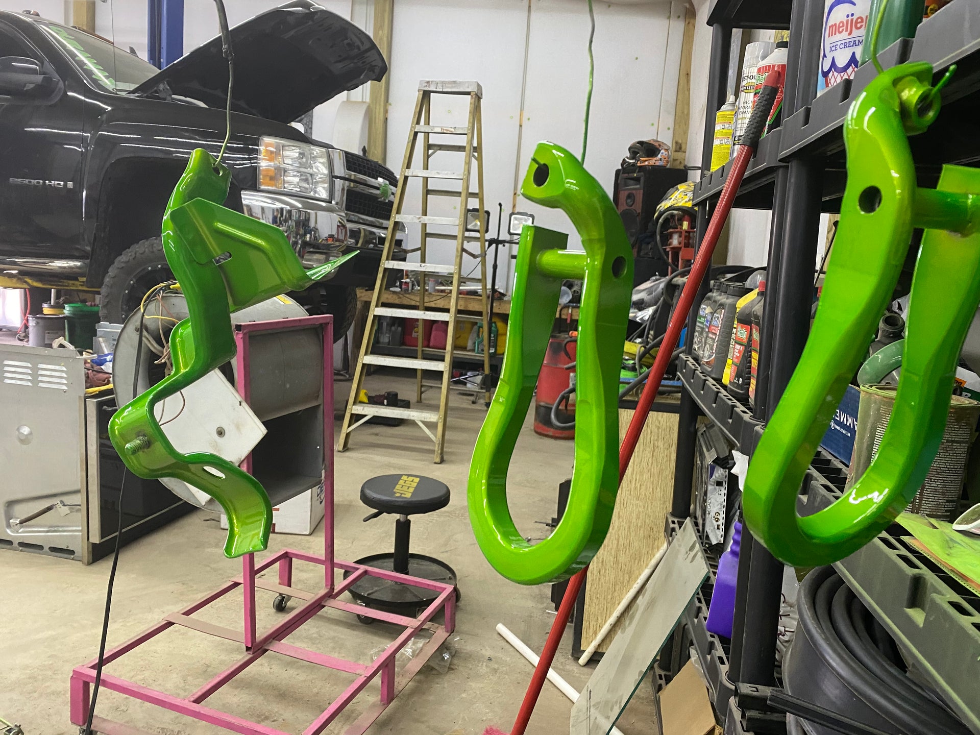 Candy Lime Green Powder Coat