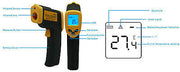 Infrared Thermometer for Powder Coating - Non Contact Laser LED Screen! - Powder Coating Guns