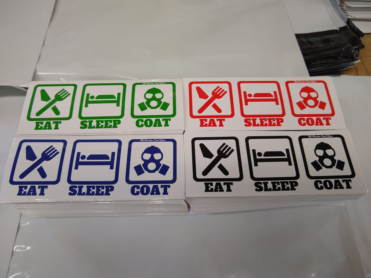 Eat Sleep Coat Sticker