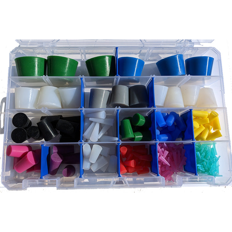 High Temp Silicone Plug Kit for Paint and Powder Coat with Case